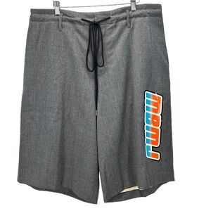 Marc by Marc Jacobs Drawstring Waist 100% Wool Shorts -Shadow Grey Malange - Med